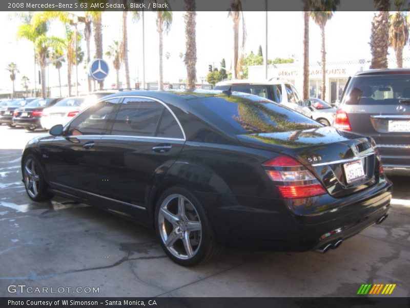 Black / Black 2008 Mercedes-Benz S 63 AMG Sedan