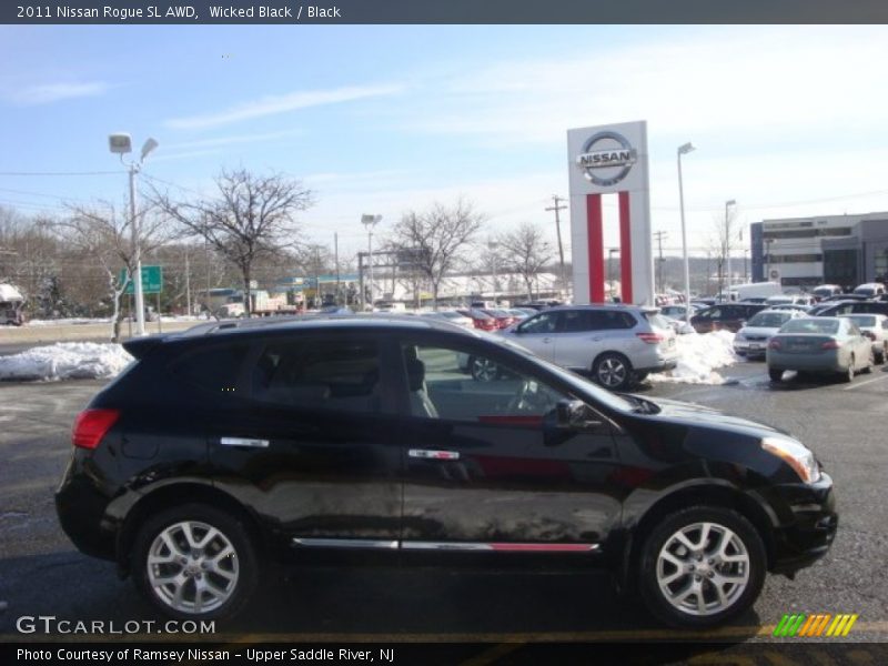 Wicked Black / Black 2011 Nissan Rogue SL AWD