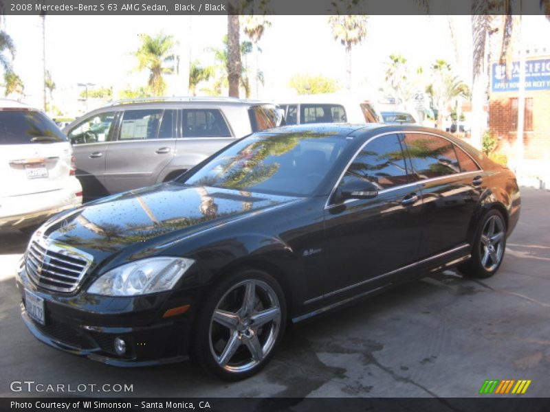 Black / Black 2008 Mercedes-Benz S 63 AMG Sedan