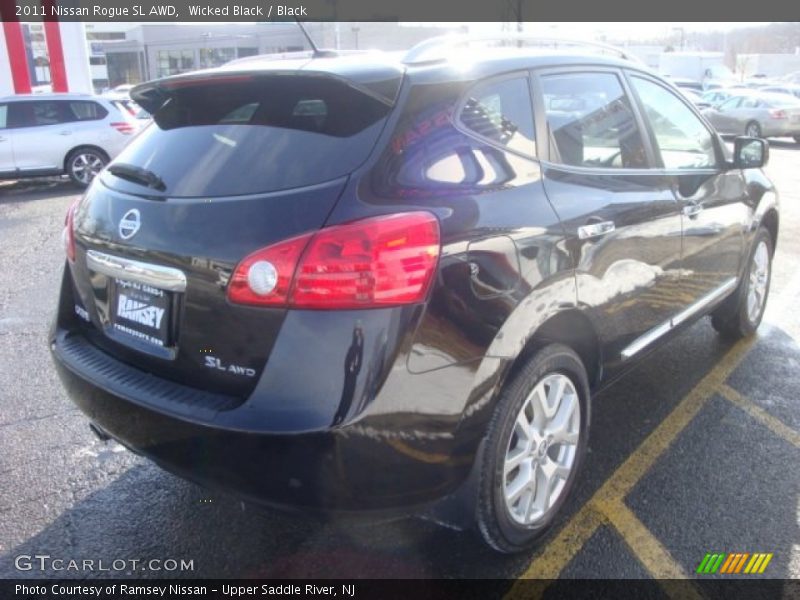 Wicked Black / Black 2011 Nissan Rogue SL AWD