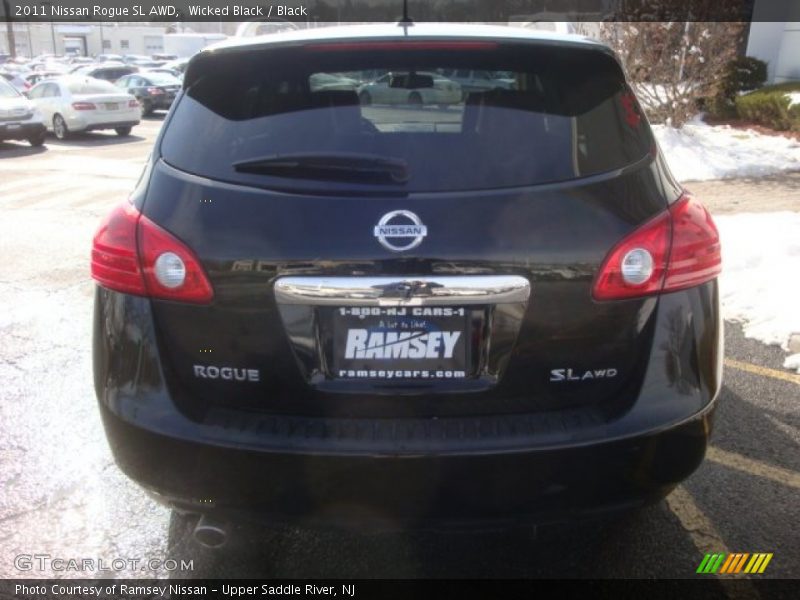 Wicked Black / Black 2011 Nissan Rogue SL AWD