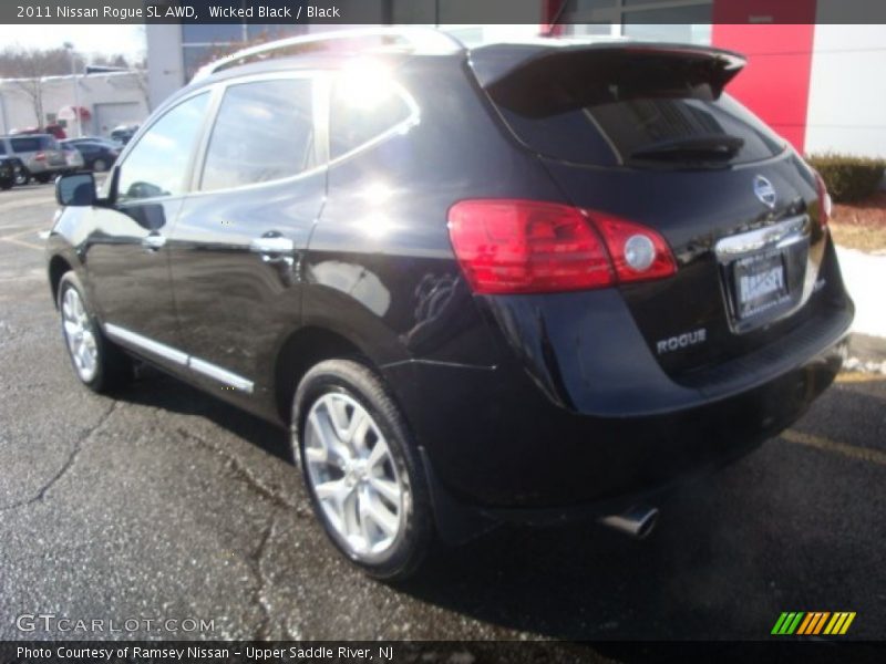 Wicked Black / Black 2011 Nissan Rogue SL AWD