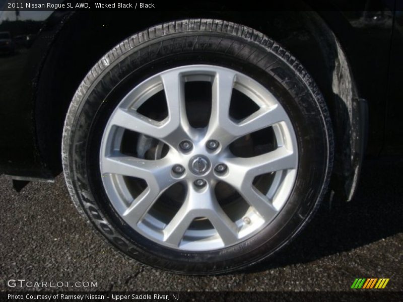 Wicked Black / Black 2011 Nissan Rogue SL AWD