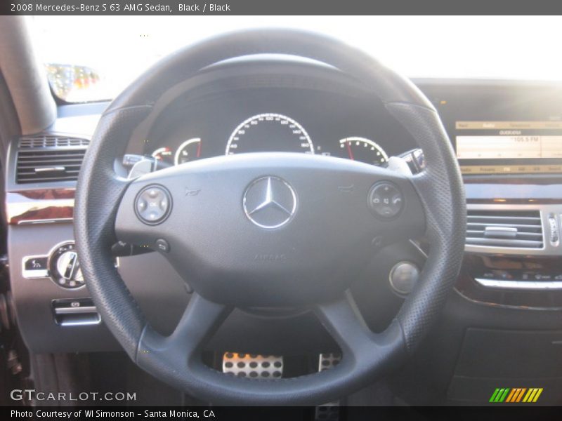 Black / Black 2008 Mercedes-Benz S 63 AMG Sedan