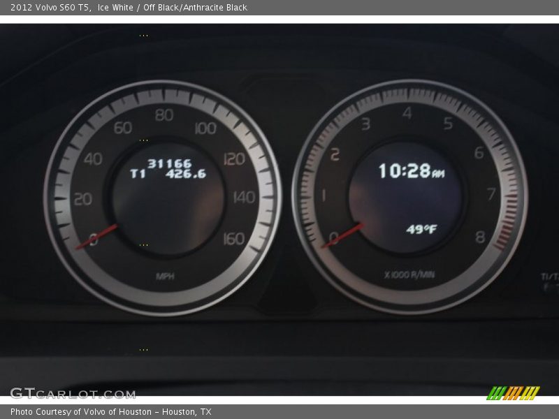 Ice White / Off Black/Anthracite Black 2012 Volvo S60 T5
