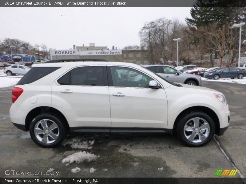 White Diamond Tricoat / Jet Black 2014 Chevrolet Equinox LT AWD