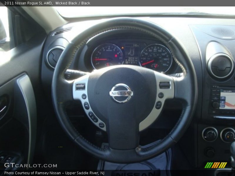 Wicked Black / Black 2011 Nissan Rogue SL AWD
