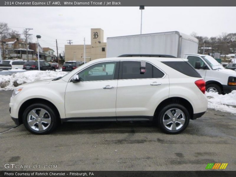 White Diamond Tricoat / Jet Black 2014 Chevrolet Equinox LT AWD