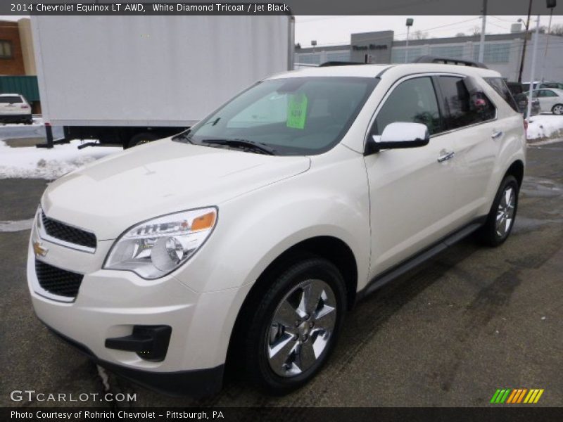 White Diamond Tricoat / Jet Black 2014 Chevrolet Equinox LT AWD