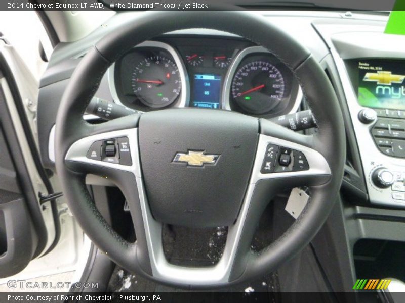 White Diamond Tricoat / Jet Black 2014 Chevrolet Equinox LT AWD