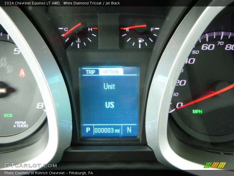 White Diamond Tricoat / Jet Black 2014 Chevrolet Equinox LT AWD