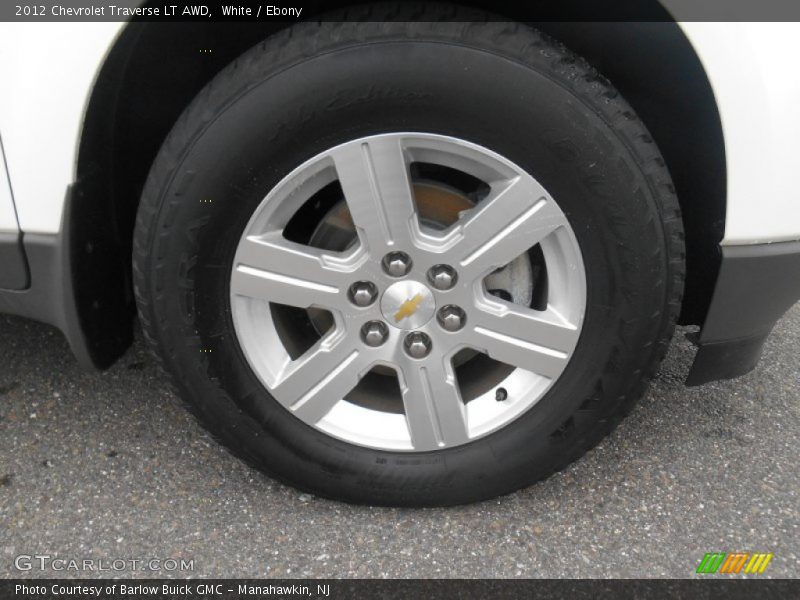 White / Ebony 2012 Chevrolet Traverse LT AWD