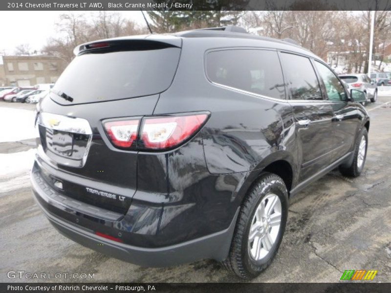 Black Granite Metallic / Ebony 2014 Chevrolet Traverse LT AWD