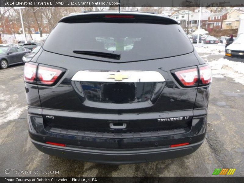 Black Granite Metallic / Ebony 2014 Chevrolet Traverse LT AWD