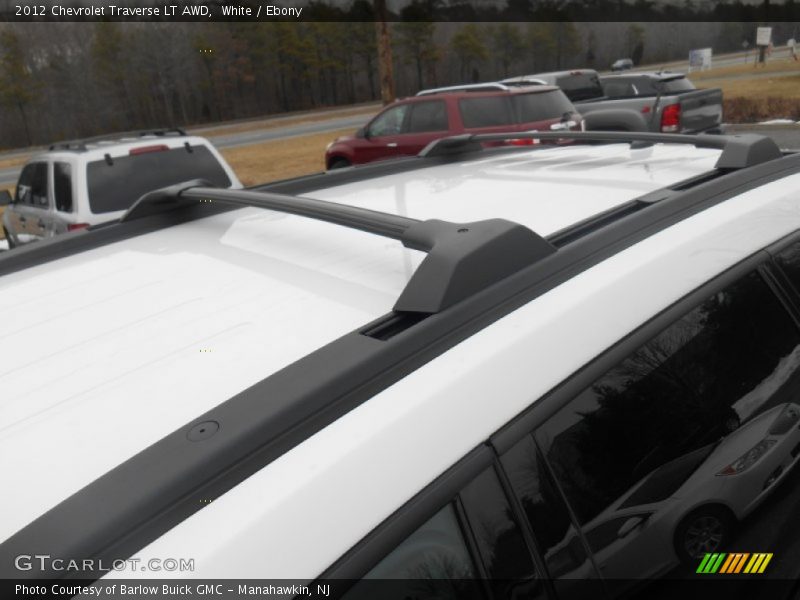 White / Ebony 2012 Chevrolet Traverse LT AWD