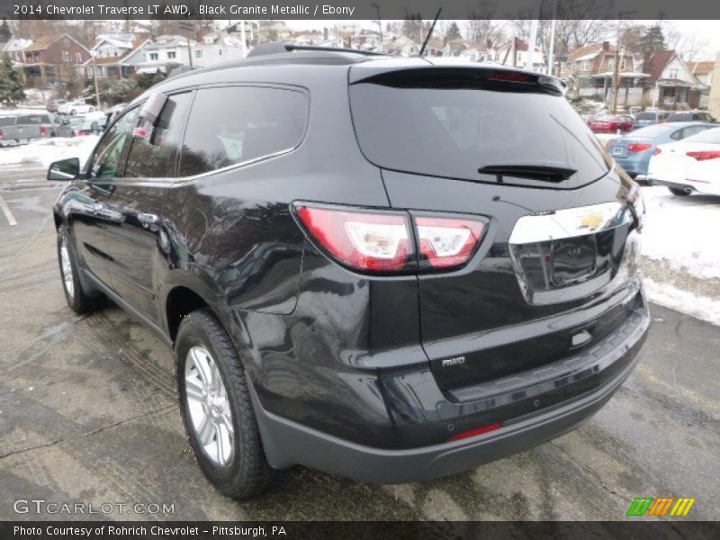 Black Granite Metallic / Ebony 2014 Chevrolet Traverse LT AWD