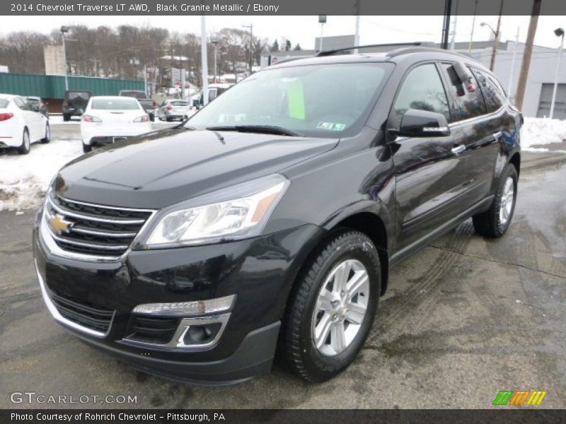 Black Granite Metallic / Ebony 2014 Chevrolet Traverse LT AWD