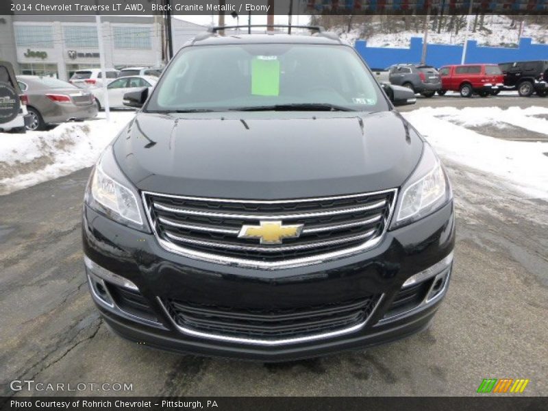 Black Granite Metallic / Ebony 2014 Chevrolet Traverse LT AWD