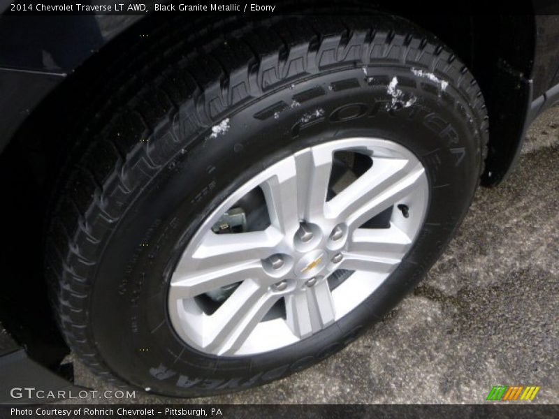 Black Granite Metallic / Ebony 2014 Chevrolet Traverse LT AWD