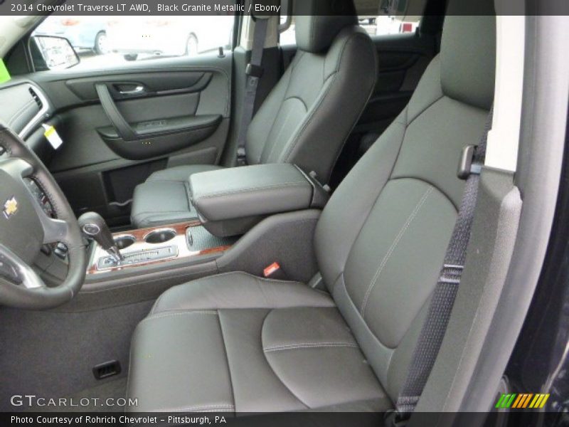 Black Granite Metallic / Ebony 2014 Chevrolet Traverse LT AWD
