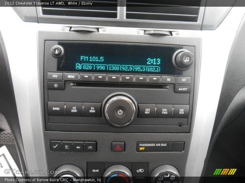 White / Ebony 2012 Chevrolet Traverse LT AWD