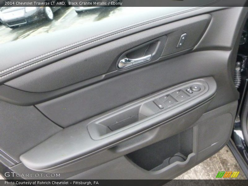 Black Granite Metallic / Ebony 2014 Chevrolet Traverse LT AWD