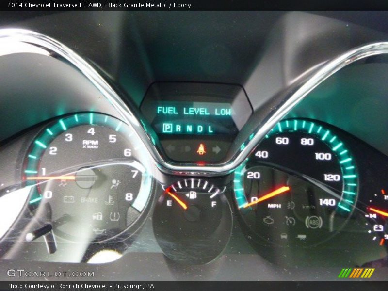 Black Granite Metallic / Ebony 2014 Chevrolet Traverse LT AWD