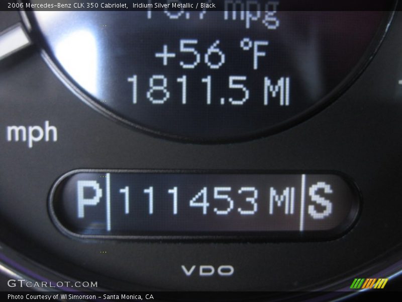 Iridium Silver Metallic / Black 2006 Mercedes-Benz CLK 350 Cabriolet