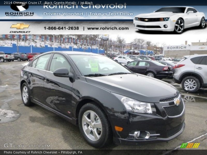 Black Granite Metallic / Jet Black 2014 Chevrolet Cruze LT