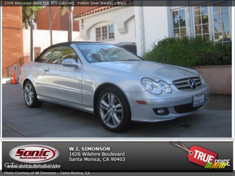Iridium Silver Metallic / Black 2006 Mercedes-Benz CLK 350 Cabriolet