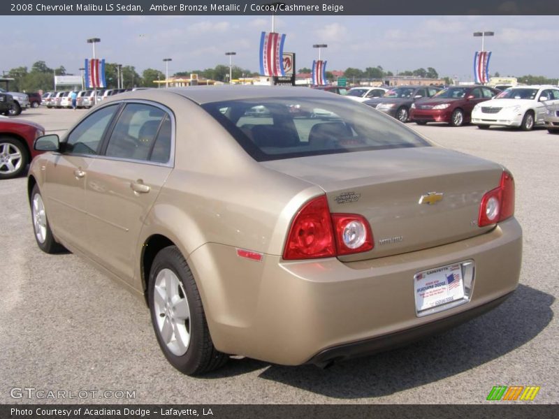 Amber Bronze Metallic / Cocoa/Cashmere Beige 2008 Chevrolet Malibu LS Sedan