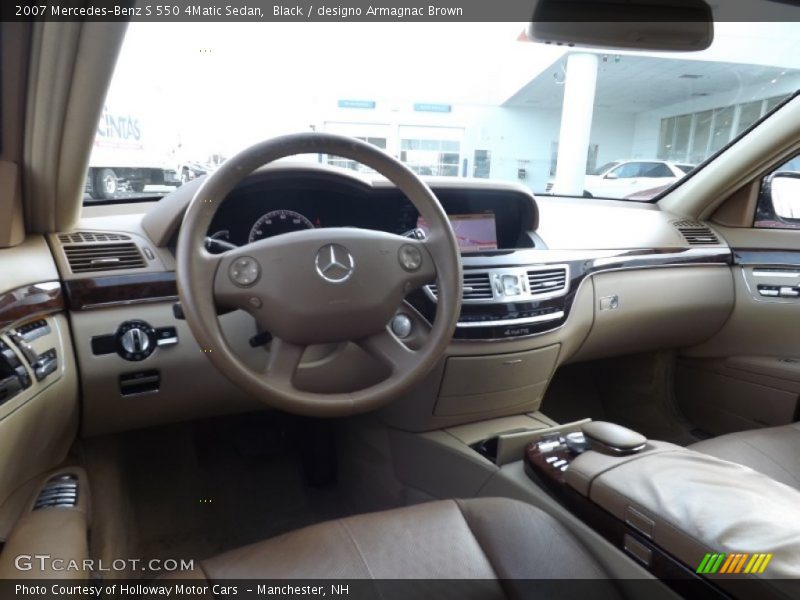 Black / designo Armagnac Brown 2007 Mercedes-Benz S 550 4Matic Sedan