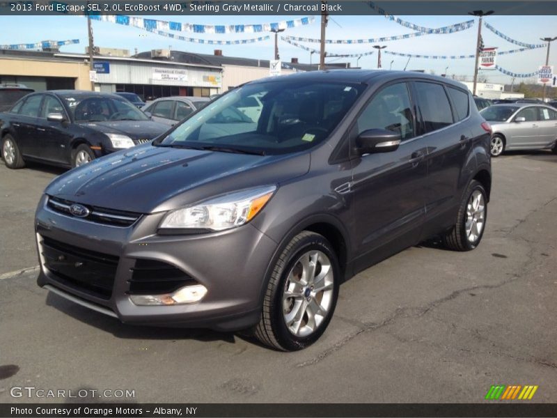 Sterling Gray Metallic / Charcoal Black 2013 Ford Escape SEL 2.0L EcoBoost 4WD