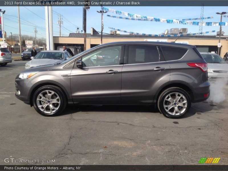 Sterling Gray Metallic / Charcoal Black 2013 Ford Escape SEL 2.0L EcoBoost 4WD