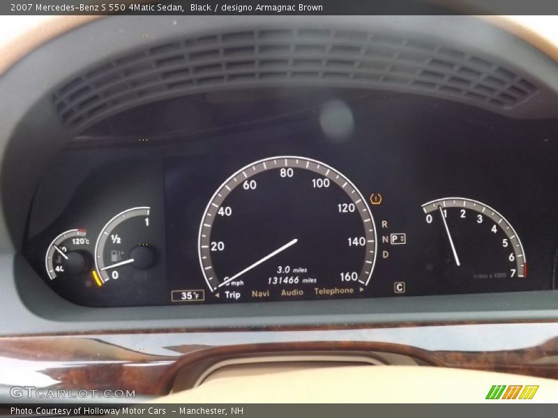 Black / designo Armagnac Brown 2007 Mercedes-Benz S 550 4Matic Sedan