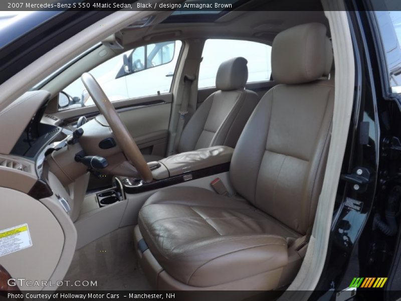 Black / designo Armagnac Brown 2007 Mercedes-Benz S 550 4Matic Sedan