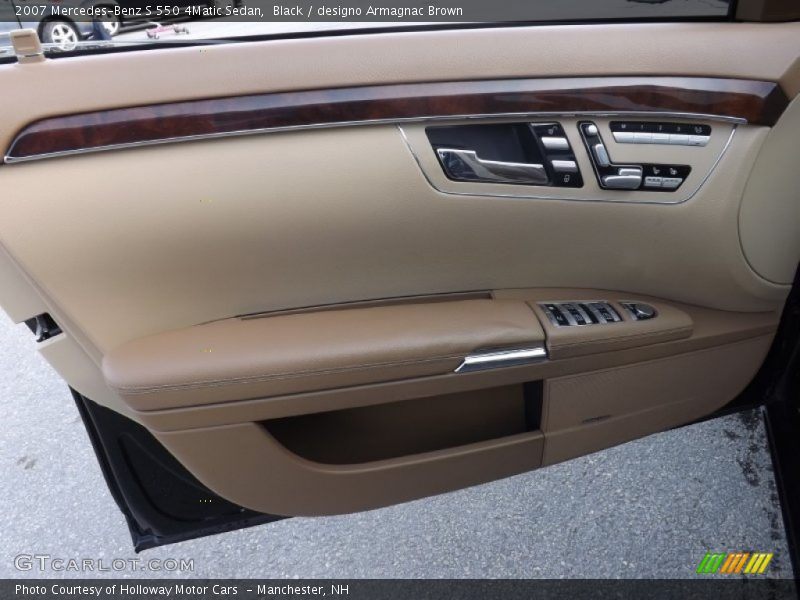 Black / designo Armagnac Brown 2007 Mercedes-Benz S 550 4Matic Sedan