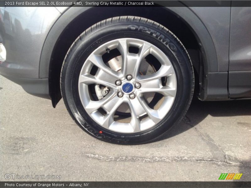 Sterling Gray Metallic / Charcoal Black 2013 Ford Escape SEL 2.0L EcoBoost 4WD