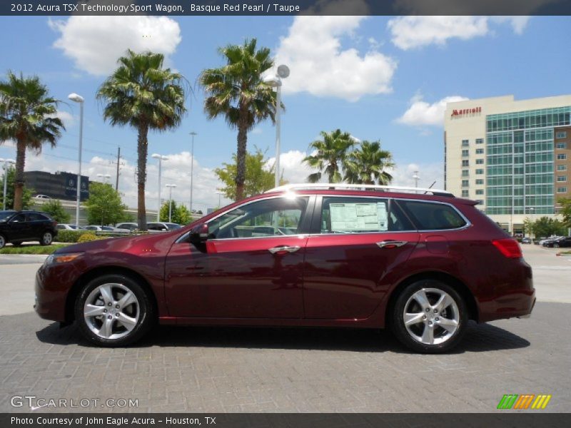 Basque Red Pearl / Taupe 2012 Acura TSX Technology Sport Wagon