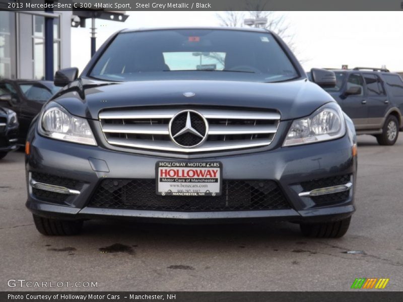 Steel Grey Metallic / Black 2013 Mercedes-Benz C 300 4Matic Sport