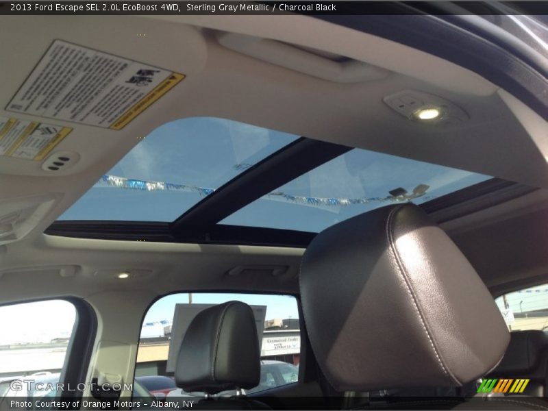 Sterling Gray Metallic / Charcoal Black 2013 Ford Escape SEL 2.0L EcoBoost 4WD
