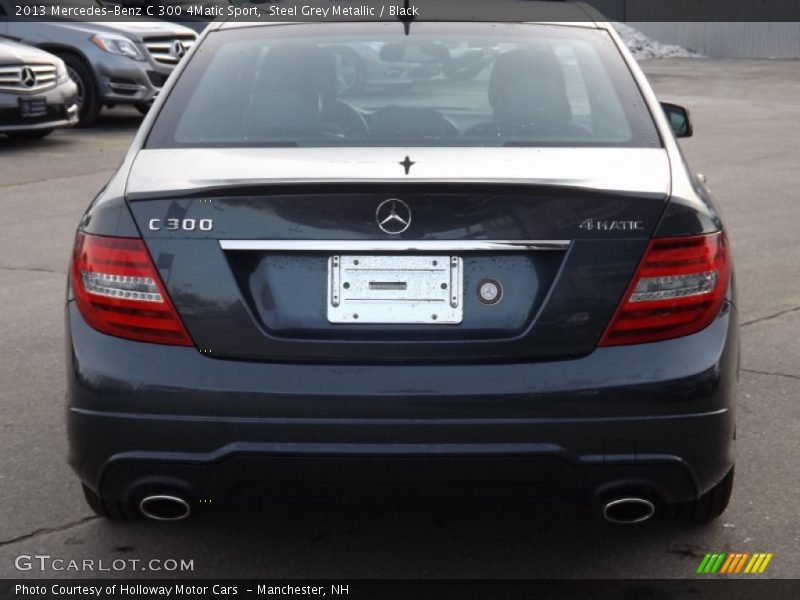 Steel Grey Metallic / Black 2013 Mercedes-Benz C 300 4Matic Sport