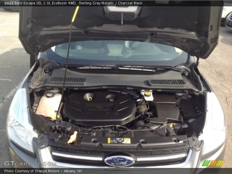 Sterling Gray Metallic / Charcoal Black 2013 Ford Escape SEL 2.0L EcoBoost 4WD