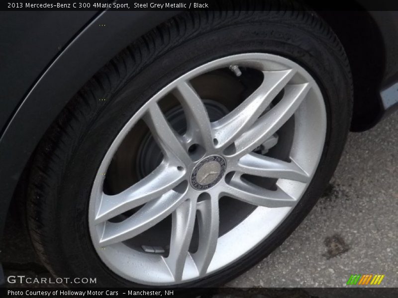 Steel Grey Metallic / Black 2013 Mercedes-Benz C 300 4Matic Sport
