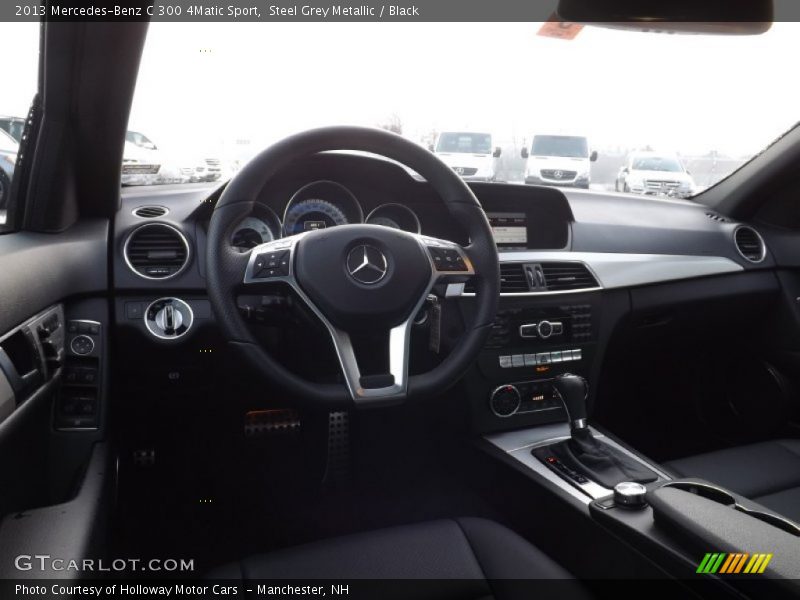 Steel Grey Metallic / Black 2013 Mercedes-Benz C 300 4Matic Sport