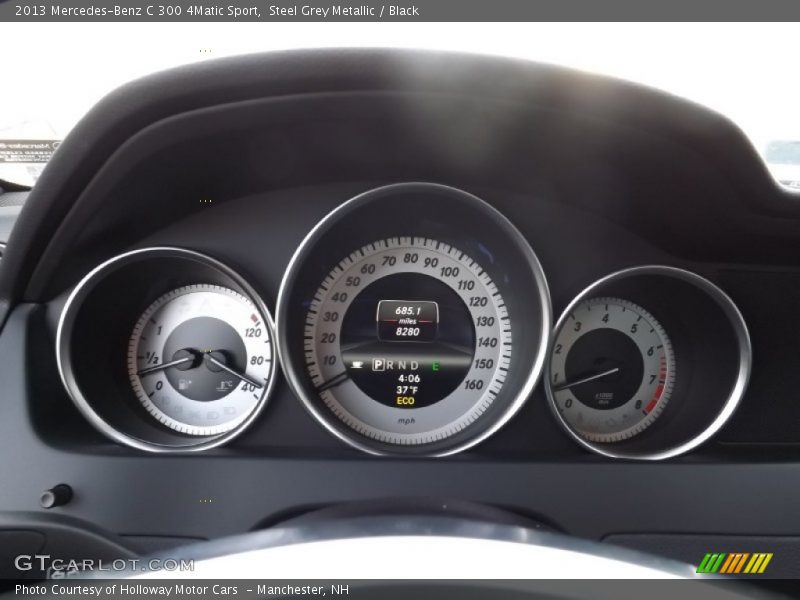 Steel Grey Metallic / Black 2013 Mercedes-Benz C 300 4Matic Sport