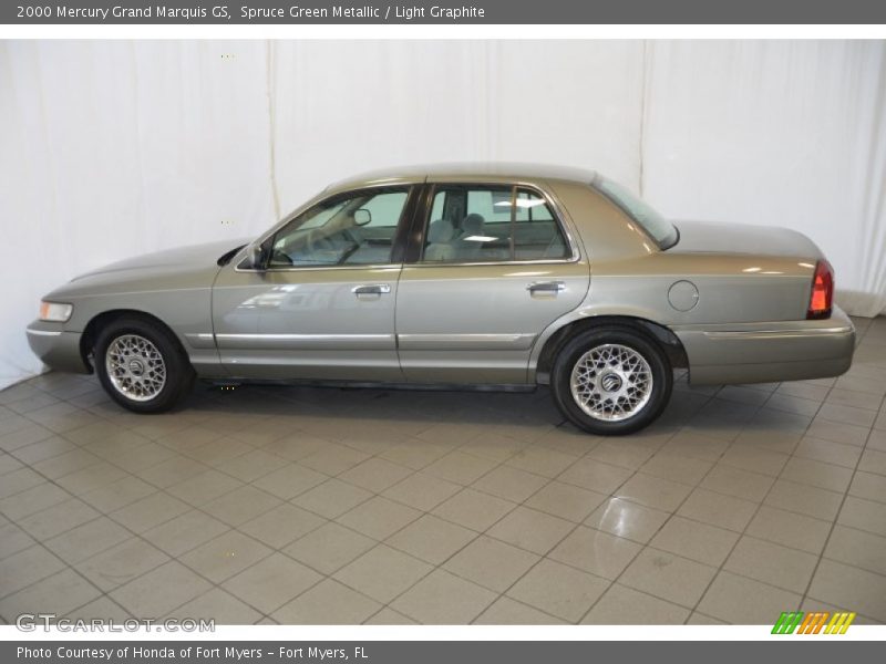 Spruce Green Metallic / Light Graphite 2000 Mercury Grand Marquis GS
