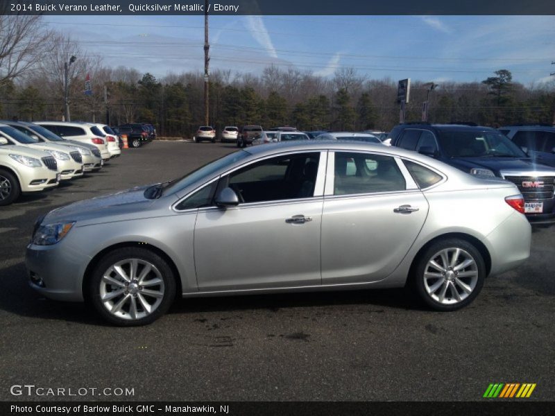 Quicksilver Metallic / Ebony 2014 Buick Verano Leather