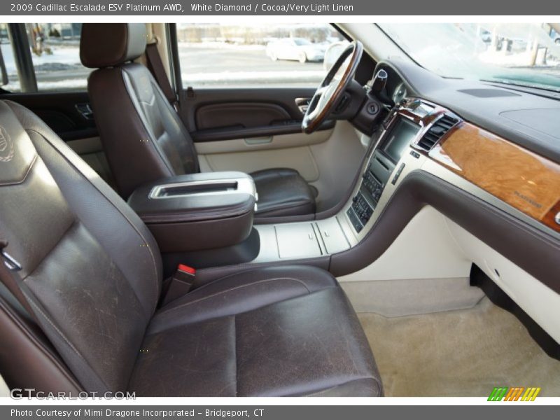  2009 Escalade ESV Platinum AWD Cocoa/Very Light Linen Interior