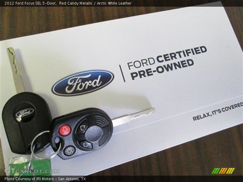 Red Candy Metallic / Arctic White Leather 2012 Ford Focus SEL 5-Door